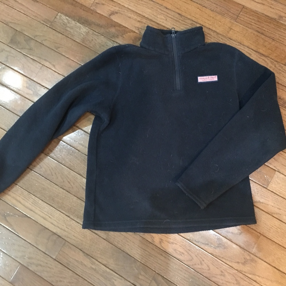 Vineyard Vines Boys Fleece 1/4 Zip, navy